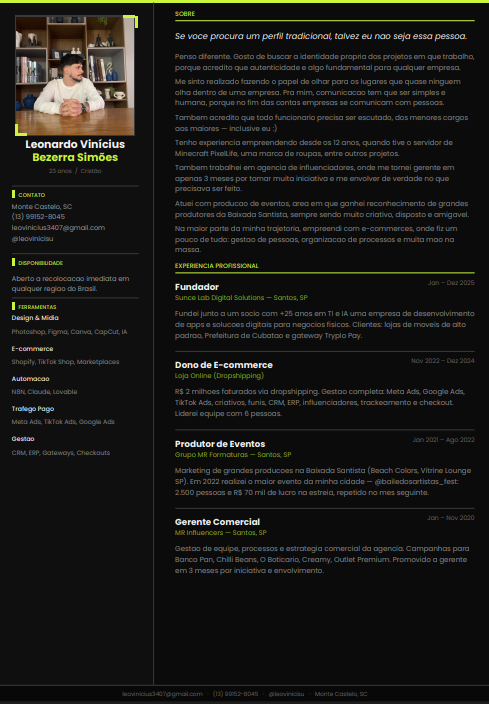 Currículo Vértice AI